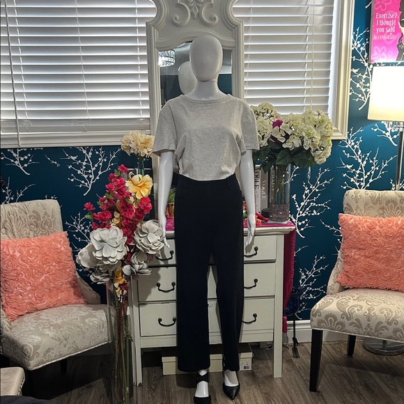 ALFRED SUNG Women's Classic Black Straight Leg Pants - Picture 9 of 15